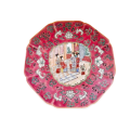 Pink famille rose Chinese plate