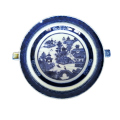19th century Chinese blue and white warming plate