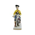 20th Century miniature SITZENDORF figurine of a tailor astride a goat