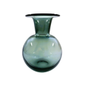 Mid century HOLMEGAARD clear smoke grey Danish glass Vase designed by Otto Brauer