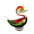Murano Art Glass Large Green and Red Duck Goose Bird