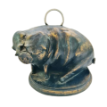 Heavy Bronze Look Pig Doorstop,