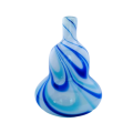 Murano Style Blue Swirl Pattern Vase