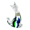 Murano Art Glass Mid-Century Sitting Cat Figurine