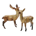 Beswick figurines of a stag and doe designed by Arthur Gredington