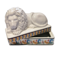 Elizabeth Arden Porcelain Palais De Versailles Lidded Container, Lion sleeping