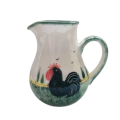 Purbeck Pottery England Zdenka Ralph Rooster Design Hand-Painted Stoneware Pitcher Jug