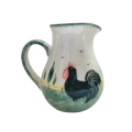 Purbeck Pottery England Zdenka Ralph Rooster Design Hand-Painted Stoneware Pitcher Jug