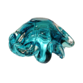 Murano glass Beautiful vintage genuine turquoise blue ashtray doubles as a modern-day sweetie bowl.