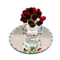 Swarovski Crystal Vase Of 12 Red Roses 15th SCS Anniversary Gabriele Stamey