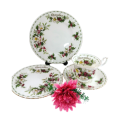 Royal Albert December Flower Of the Month Christmas Rose Four Piece