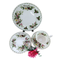 Royal Albert December Flower Of the Month Christmas Rose Four Piece