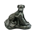 Heredities Cold Cast Bronze Retriever And Pup Sculpture Figurine By Tom Mackie