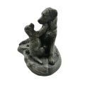 Heredities Cold Cast Bronze Retriever And Pup Sculpture Figurine By Tom Mackie