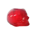 Kosta Boda Still Life Red Glass Skull by Ludvic Lofgren Tea Light Candle Holder