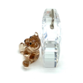 Swarovski Figurine Cardholder - Teddy Bear with Suitcase Rhodium 296338