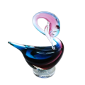 Murano Art Glass Large Blue and Pink and Duck Swan Bird
