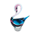 Murano Art Glass Large Blue and Pink and Duck Swan Bird