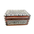 Highly Decorative Bone And Mother Of Pearl Inlay Trinket Box