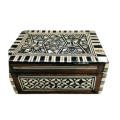 Highly Decorative Bone And Mother Of Pearl Inlay Trinket Box