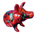 Anita Harris Pottery Red Hand Painted Signed Pig