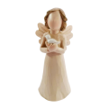 Willow Tree style wooden angel with dove
