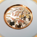 Hamilton Collection Japanese floral calendar Autumn Chokin plate 23K gold trim