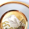 Hamilton Collection Japanese floral calendar Festival of the New Moon Chokin plate 23K gold trim