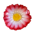 Huge Garbo Glassware pink color flower shape glass fruit plate