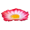 Huge Garbo Glassware pink color flower shape glass fruit plate