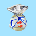 Art Glass Bag with Goldfish Ornament Paperweight