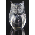 Daum France Large Heavy Crystal Owl Chouette Figurine