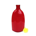 Stunning Oversized Art-Glass Bottle Vase in a Vibrant Shade of Red