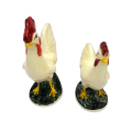 Italian Earthenware Pair of Hen and Cockerel were made in Italy