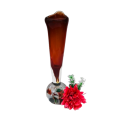 Murano Glass Bright Amber and Rainbow Tall Vase