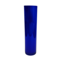 Tall Art Glass Blue Vase with White inside