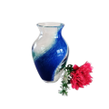 Murano Art Glass Vase, Awash with Blues and Greens