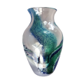 Murano Art Glass Vase, Awash with Blues and Greens