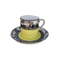 Foley Art Deco Demitasse Cup and Saucer Duo Set