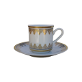 Sabina White with Gold Demitasse Cup
