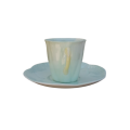 Shelley Pale Green with Yellow Handle Demitasse Cup