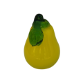 Yellow Art Glass Large Pear Lifelike