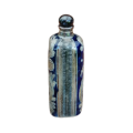 German Vintage Handmade Salt Glazed Fruit Patterned Stoneware Bottle