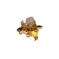 Swarovski Grape Fruit Crystal Textured Leaf Gold T Brooch