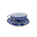 Old Blue and White Japenese Cup and Saucer Duo