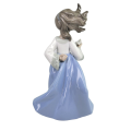Nao By Lladro Girl Figurine Dove Blue Hand Painted