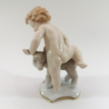 West German Alka Kunst Figurine Depicting a Putto with Lamb