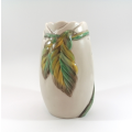 Clarice Cliff Art Deco Hand Painted Chestnut Vase