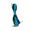 Murano Sommerso Art Glass Sitting Duck with Bubble Work