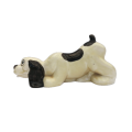 Black and White Basset Hound  Vintage Porcelain